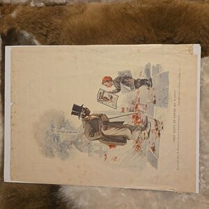 14 1/2 x 10 1/2 poster print bought in antique store years back. Never used